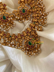 Budgeted Matt Guttapusalu Neckpiece-Red Green – G3370