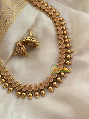 Pastel Brown Simple Choker-G3392