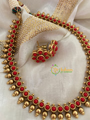 Dark Red Simple Choker-G3428