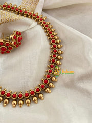 Dark Red Simple Choker-G3428