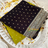 Light Henna Green Fancy Chiffon Saree -VS1836