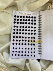 Plain Black Sticker Bindi Book-Navya Suhag Long-BB066
