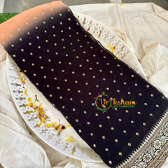 Peach Fancy Chiffon Saree -VS1830