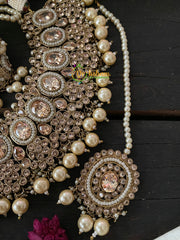 Premium Pearl Kundan Neckpiece Set -G2729