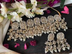 Exquisite Cluster Pearl Kundan Neckpiece-G2728