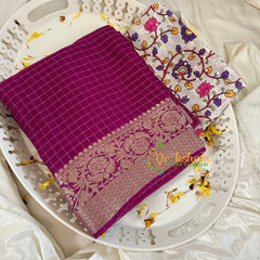 Maroon Georgette Saree -VS1858