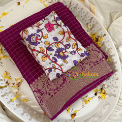 Maroon Georgette Saree -VS1858