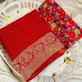 Red Georgette Saree -VS1859