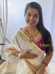 Royal Jadau Kundan Lakshmi Coin Neckpiece-J597