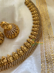 Premium AD Stone Peacock Choker-G3405