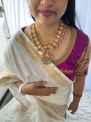 Royal Jadau Kundan Lakshmi Coin Neckpiece-J597