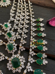 Royal American Diamond Layered Haram-Green-Pendant-G4306