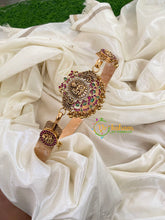 AD Stone Lakshmi Pendant Plain Hipbelt -Gold Bead- G9671