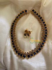 Simple Traditional Kemp Neckpiece-Blue-G3384