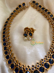 Simple Traditional Kemp Neckpiece-Blue-G3384