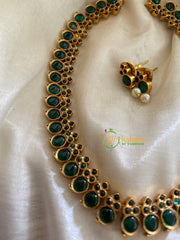 Simple Traditional Kemp Neckpiece-Green-G3382