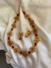 Simple AD Stone Choker-Red -G3389