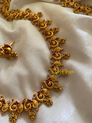 Simple AD Stone Peacock Maanga Haram -G3422