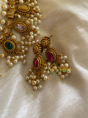 Navarathna Guttapusalu Choker -Multicolor -G3426