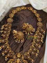 Premium AD Stone Pendant Lakshmi Haram-G9714