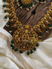 Premium AD Stone Pendant Lakshmi Haram-G9711