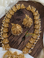 Premium AD Stone Pendant Lakshmi Haram-G9715