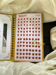 Cocktail Stone Sticker Bindi Book-Swastik Long-BB041