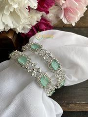 Aqua Marine Green Party Wear Bangles -G1742