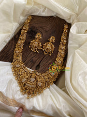 American Diamond Temple Lakshmi Haram-G9704