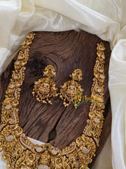 American Diamond Temple Lakshmi Haram-G9704