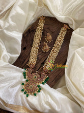 Cluster Pearl AD Stone Rani Har -Green Bead-G9717