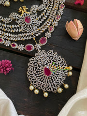 Royal American Diamond Layered Haram-Red-G4388