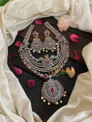 Royal American Diamond Layered Haram-Red-G4388