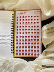 Cocktail Stone Sticker Bindi Book-Swastik Long-BB041