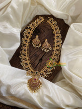 Premium AD Stone Guttapusalu Haram-Long Neckpiece- G9729