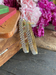 White AD Stone Bangles -G1746