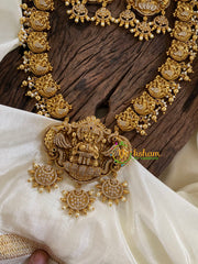 Premium AD Stone Pendant Lakshmi Haram-G9713