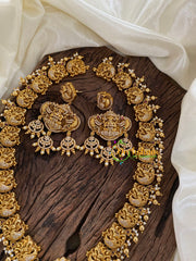 Premium AD Stone Pendant Lakshmi Haram-G9713