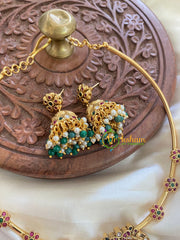 Premium AD Stone Pendant Hasli-Green-G5618