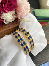 Blue White AD Stone Bangles -G1751