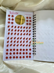 Cocktail Shapes Border Stone Bindi Book-Swastik KumKum-BB043