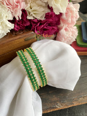 Ad Stone Bangle -2 Bangles -Green -G1735