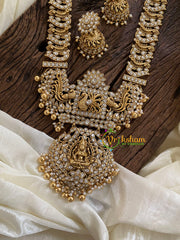 American Diamond Temple Lakshmi Haram-G9703