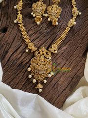 Premium AD Stone Pendant Lakshmi Haram-G9712