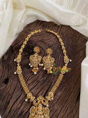 Premium AD Stone Pendant Lakshmi Haram-G9712