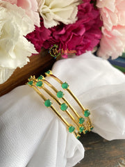 Green Ad Stone Bangle -4 Bangles -G1737