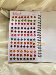 Cocktail Shapes Border Stone Bindi Book-Swastik KumKum-BB043