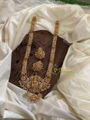 American Diamond Temple Lakshmi Haram-G9702