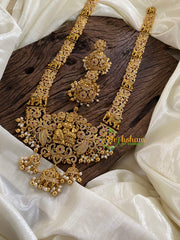 American Diamond Temple Lakshmi Haram-G9702