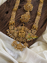 American Diamond Temple Lakshmi Haram-G9702